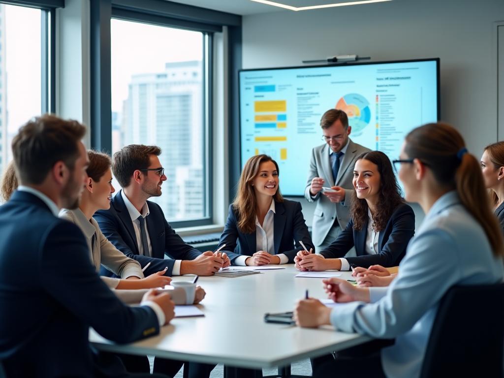 Corporate business English training session