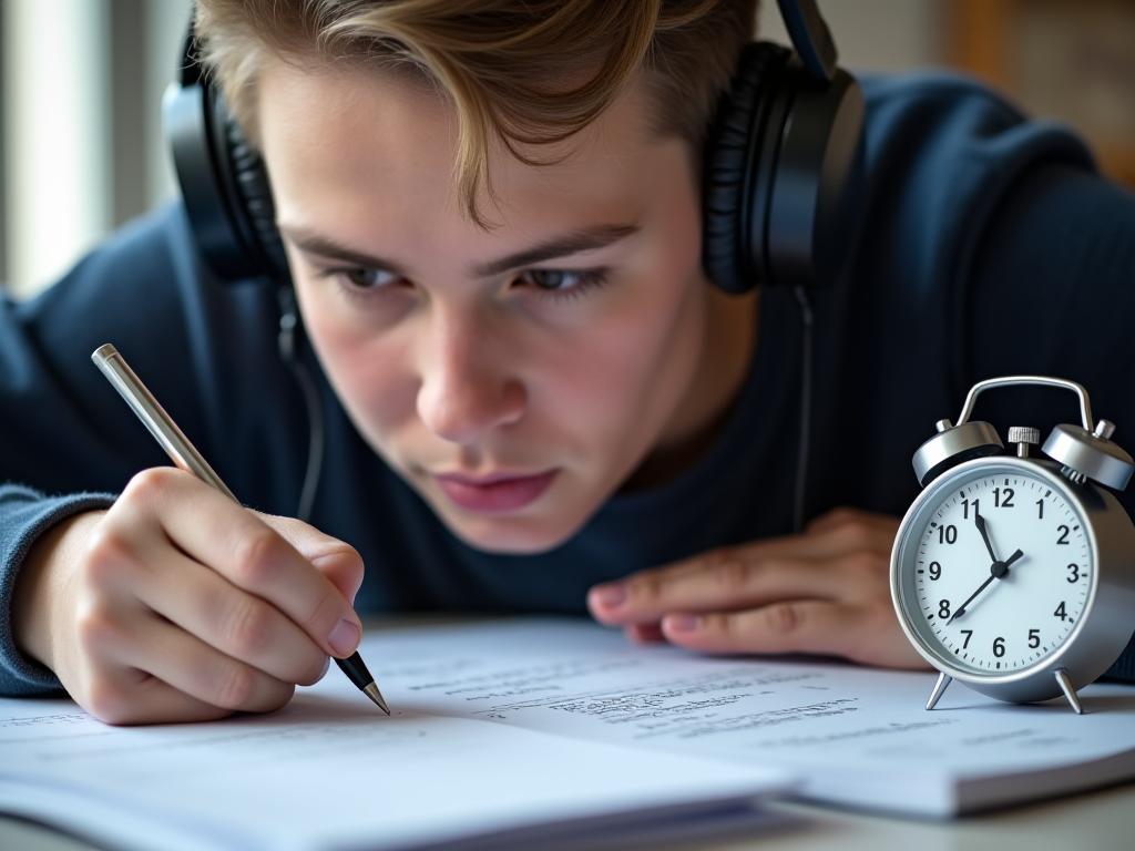 IELTS exam preparation session